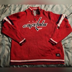 Washington Capitals 1/4 Zip Sweaters Men's‎ Size Large